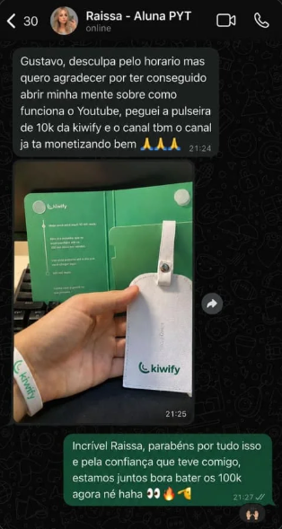 Relato da aluna Raissa sobre seu canal monetizado